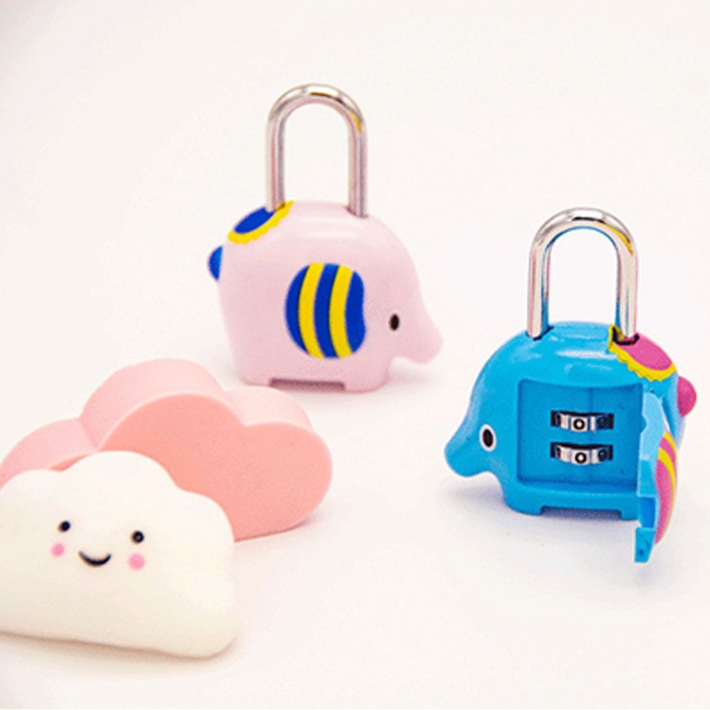 Random Color Dormitory Cabinet Lock Anti-theft Backpack Zipper Lock Cute Digit Password Lock Home