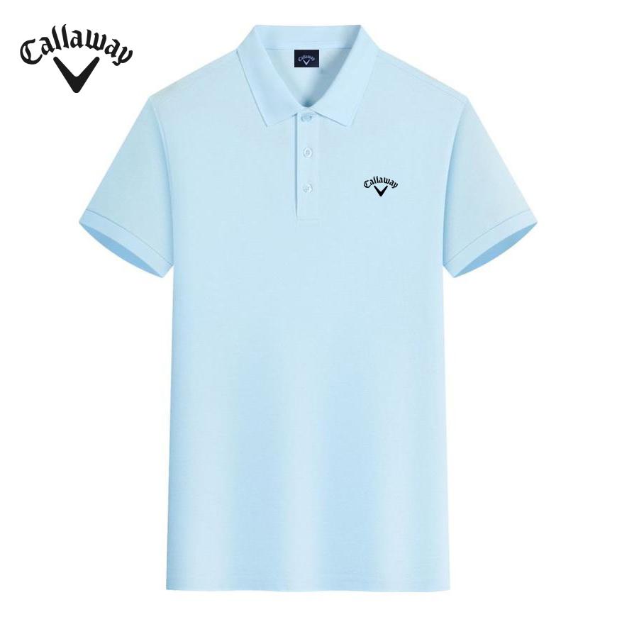 Callaway 2025 Лето Новая Вышитая Высококачественная Хлопковая Рубашка Поло С Воротником Для Гольфа