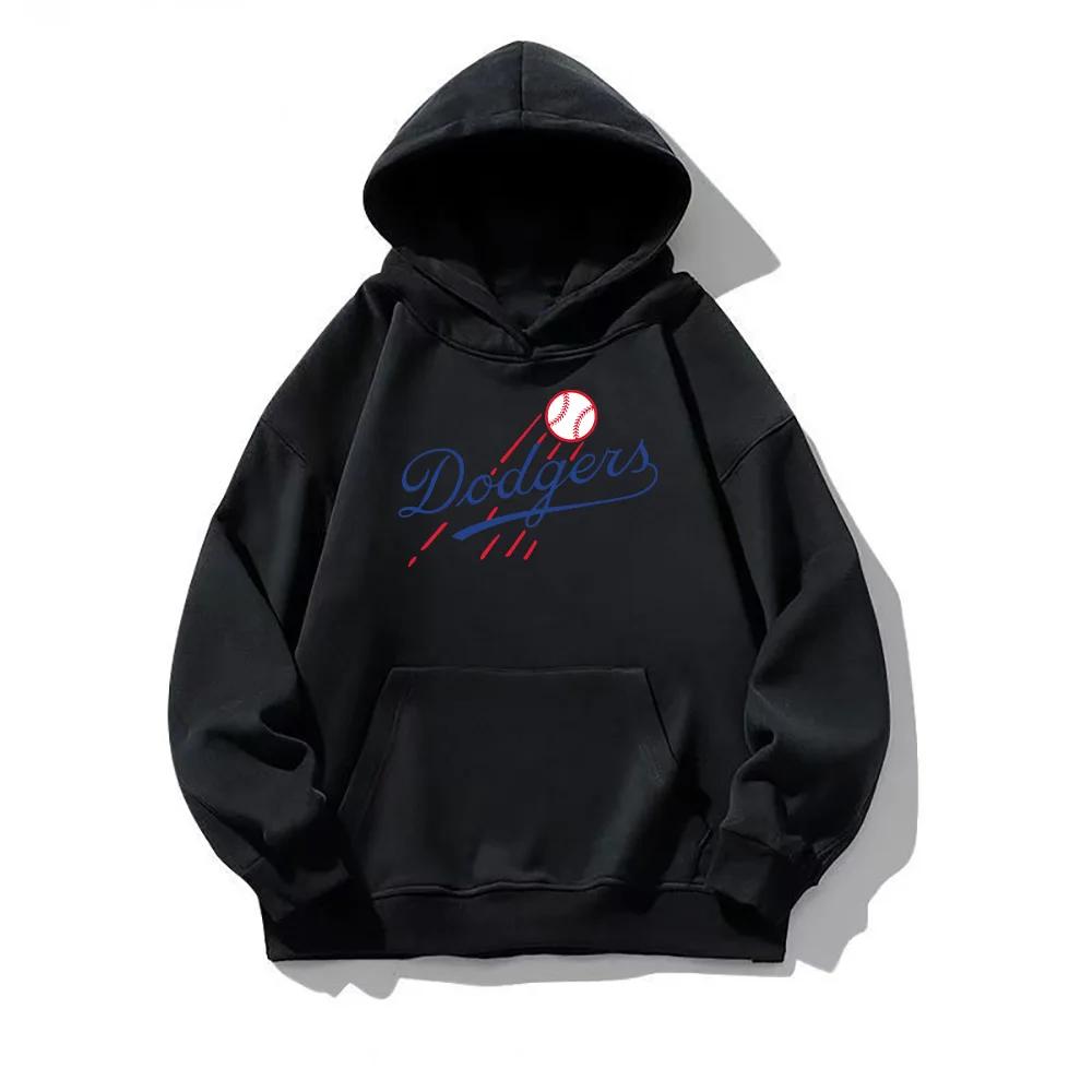 Лос-Анджелес Доджерс Пуловеры Унисекс Свободные Повседневные Толстовки С Длинным Рукавом Толстовки Спортивная Одежда Большие Размеры Модные Женские Мужские Толстовки
