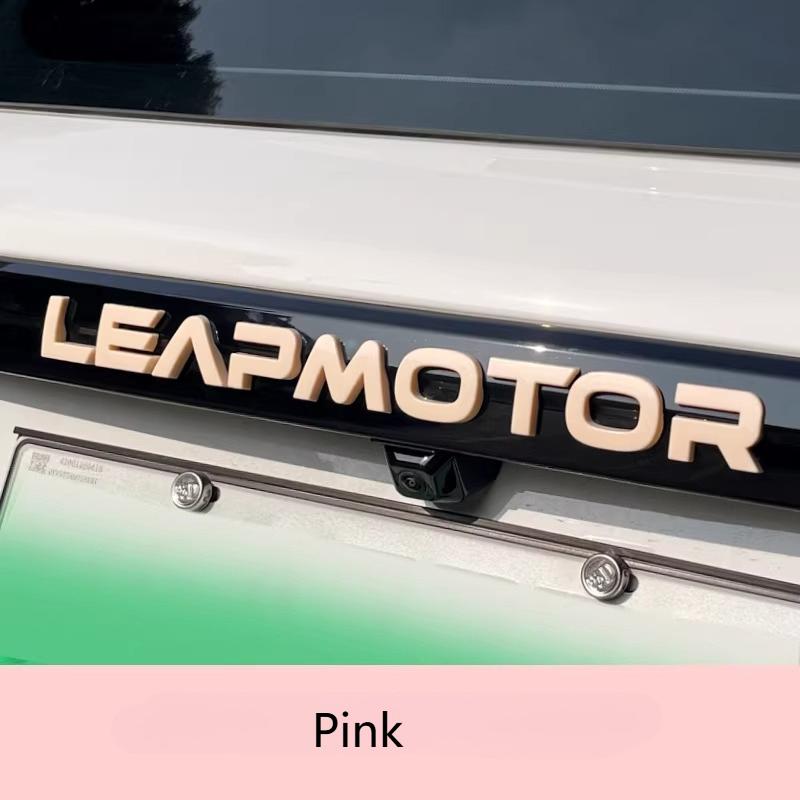 Для Leapmotor T03 Наклейка-эмблема с буквами на багажник, разноцветная, матово-черная, логотип автомобиля