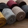 Women's Winter Thickened Warm Wool Socks, Solid-color Pile Socks, Double-needle Women's Socks, High-top Cotton Socks