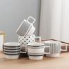 Ceramic Mug Black and White Geometric Drinking Cup High Value Coffee Cup Office Design Niche Cup