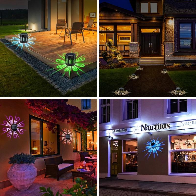 Солнечные фонари для забора, уличные декоративные уличные садовые водонепроницаемые ступеньки, тени для украшения сливы, светильник для стены, патио