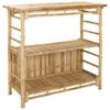 Outdoor Bar Table Natural 110 x 50 x 105 cm Bamboo