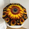 1PC sunflower pattern Automatic Open/Close Umbrella with Windproof, 8-Rib Sturdy Canopy, Durable Ribs, Fashionable Design,1298A