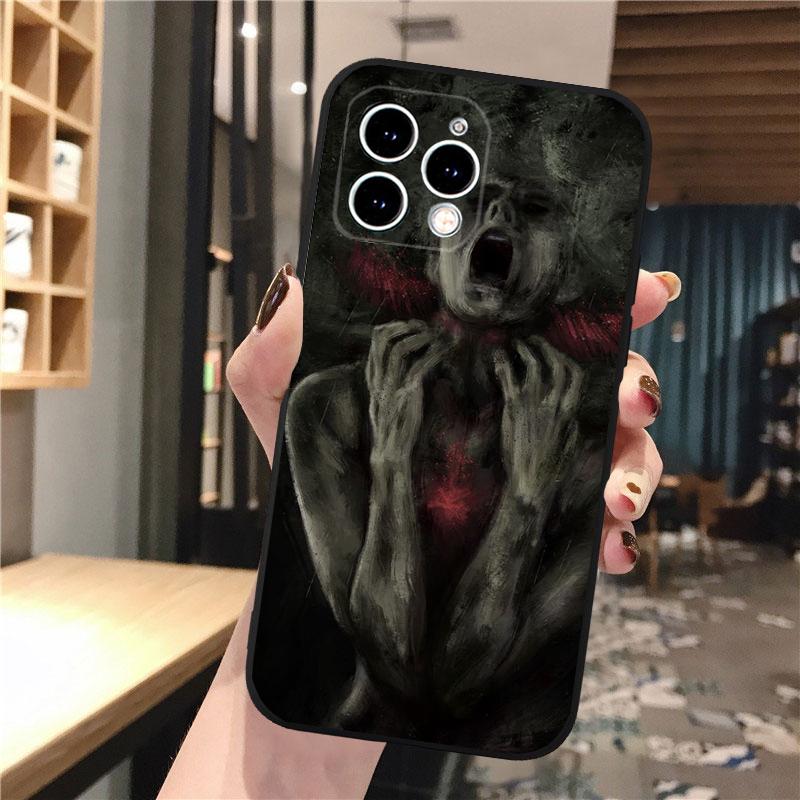 Чехол для телефона Carcasa Funda Для iPhone 17 Pro Max Air 16 15 14 13 Pro Max 15 16 Pro 15Plus Ужасы Аниме Девушка Чехол