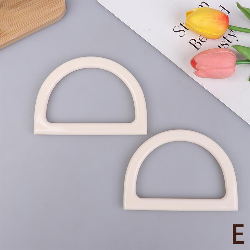2Pcs D Shape Bag Handles Diy Replacement Handbag Tote Handles Decorative Bag Handles Purse Crochet Bags Making Supplies