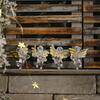 4pcs/Pack Christmas Tree Hanging Transparent Angel Decoration for Home Xmas Party Wedding Ornament Plastic Pendants Kids Gifts MIT