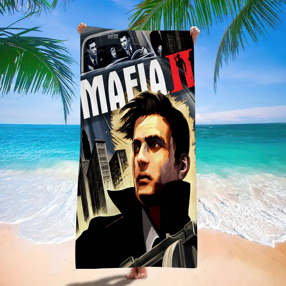 Mafia Definitive Edition Винтажное Микрофибровое Пляжное Полотенце Впитывающее Быстросохнущее Мягкое Для Йоги Плавания Курорта Альпинизма