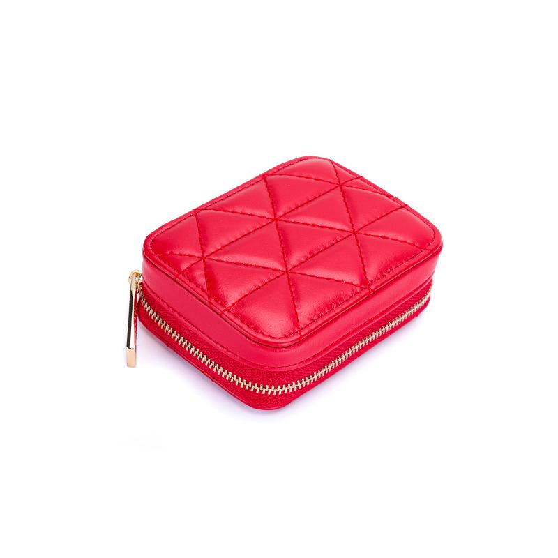 2022 Сумочка для помады из кожи высшего качества: Модная и портативная косметичка с зеркалом HD