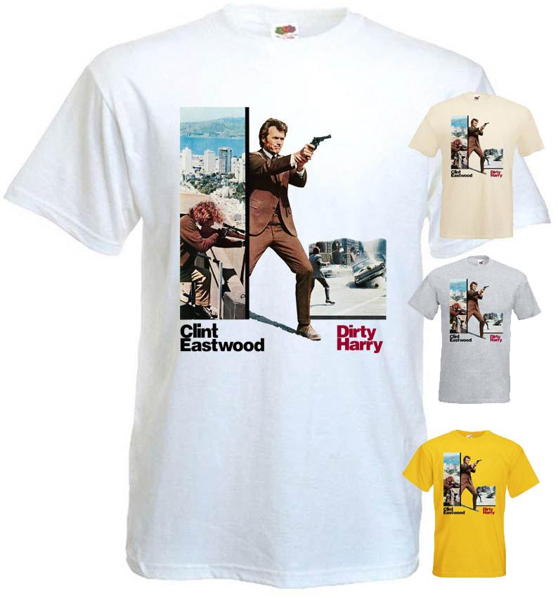 26 футболка Dirty Harry v5 Клинт Иствуд 100% хлопок белая желтая все размеры S-5XL Унисекс футболка