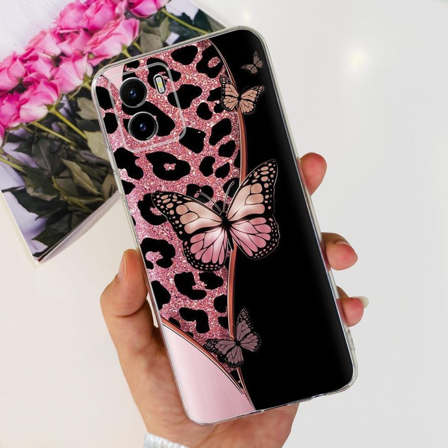 Для Vivo Y15s Y15A Y15C Чехол V2134 V2120 V2147 V2139 Популярный Цветок Тонкий Мягкий Силикон Прозрачная Задняя Крышка Для Vivo Y01 V2166 Чехол