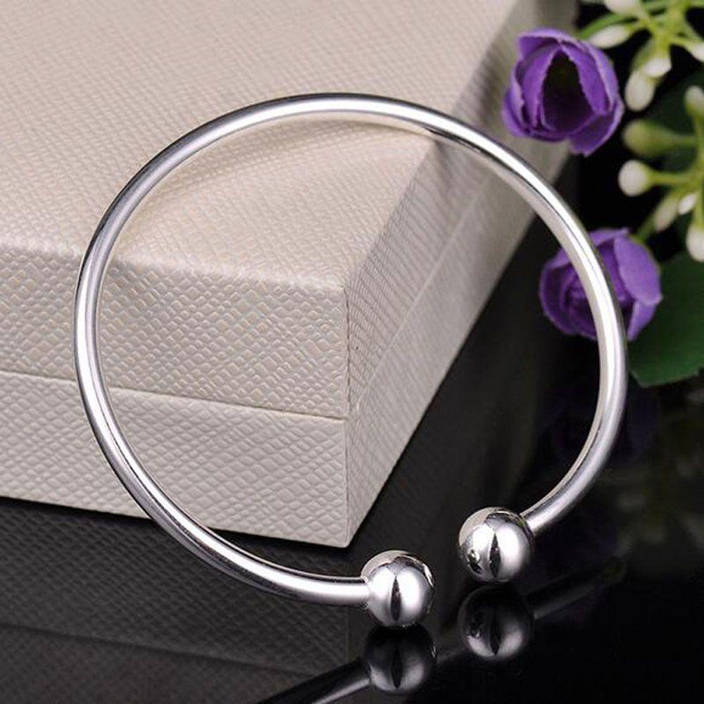 Best Quality Wholesale Silver Plated Adjustable Bangles Fashion Jewelry Bracelet Mens/Womens