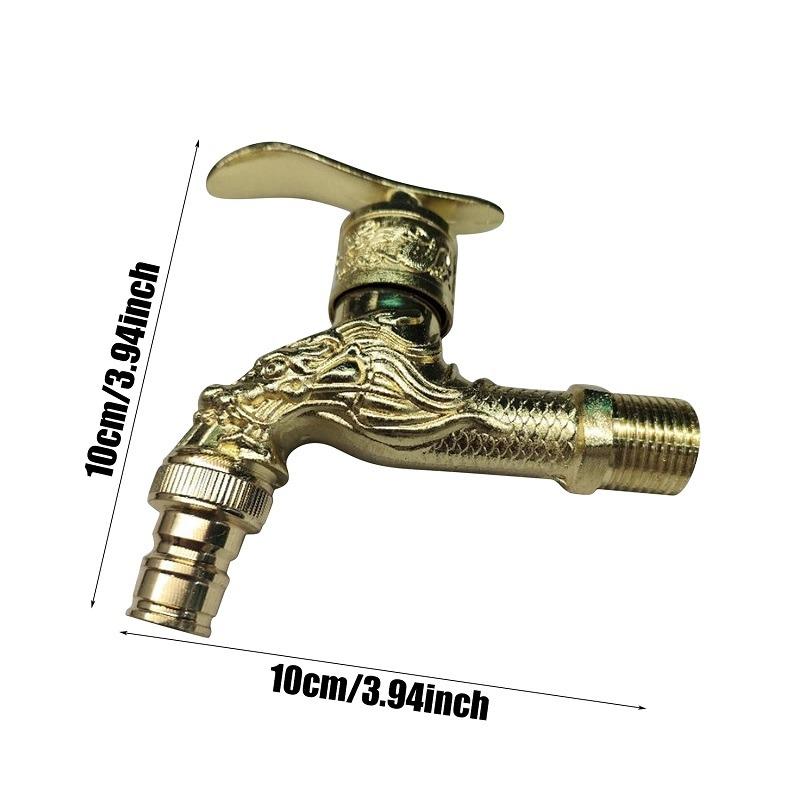 Винтажный кран для ванной комнаты, настенное крепление для стиральной машины, садовый шланг, кран, носик, резной сплав, Loong, современная роскошная атмосфера, украшение