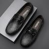 Мягкие кожаные слипоны для мужчин Мокасины Новинка Мужская повседневная обувь Тренд 2024 Законное Высокое качество Модные Удобные Обычные