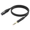 1M XLR Female to 1/4Inch 6.35mm TRS Jack Lead сбалансированный сигнальный соединительный кабель