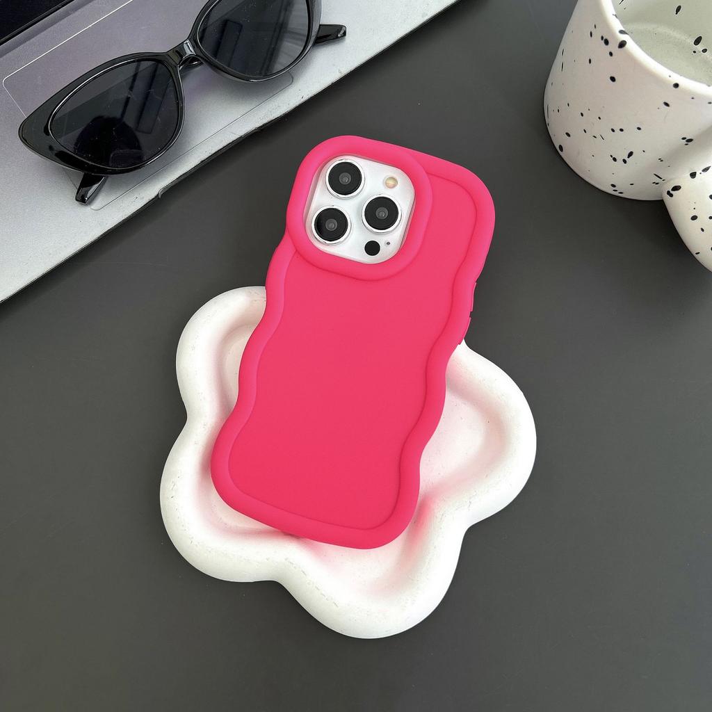 For Apple 16 Wave Phone Case Phone15promax Anti Drop All Inclusive 14 Solid Color Protective Cover