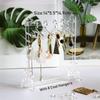 8Pcs Coat Hanger Clear Acrylic Jewelry Display Rack Earrings Hanging Stand Organizer Tabletop Ear Stud Jewelry Storage Holder