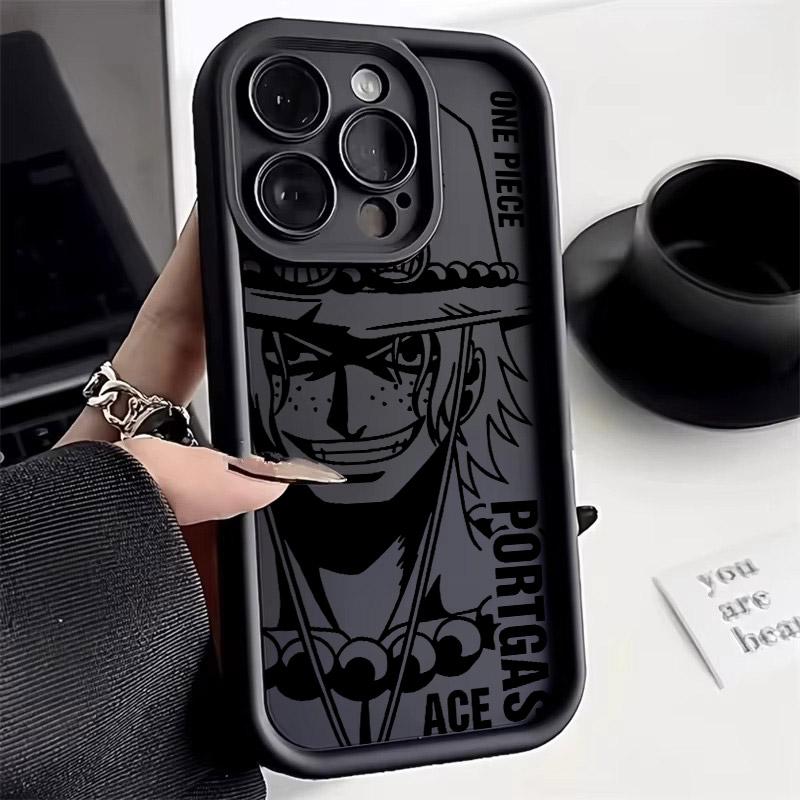 Luffy Ace Sabo Manga Ones P-PIECE Soft Case For iPhone 17 11 15 16 13 Pro Max 14 Plus 12 16 Pro 16E 17AIR Shockproof Phone Cover