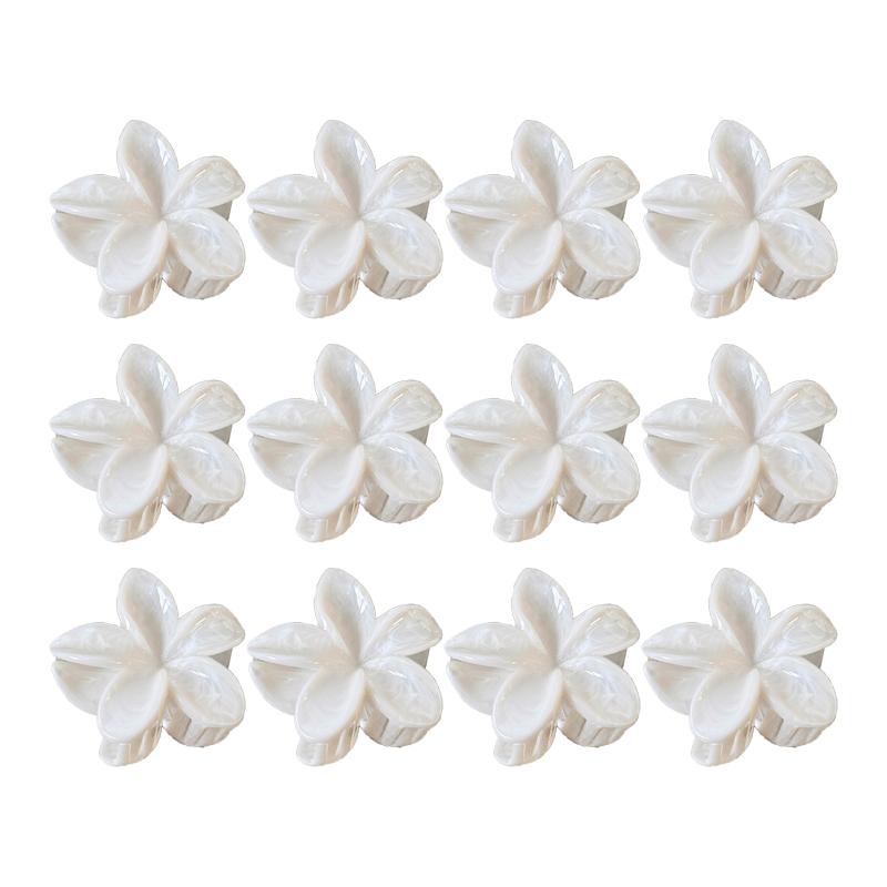 Gradient Frangipani Hair Clip Female Versatile Sweet Resort Fairy Shark Clip Vintage Hair Accessories