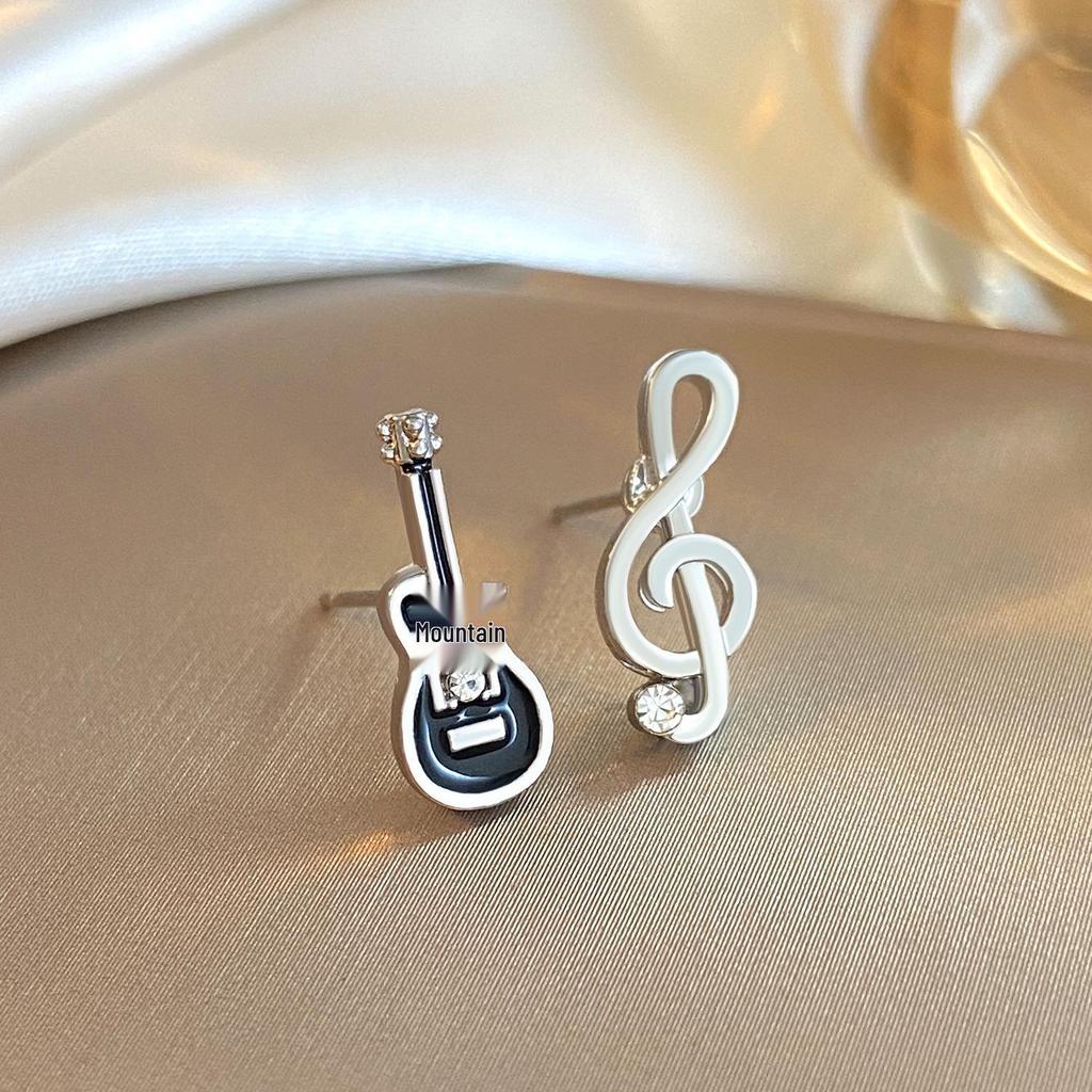 Трансграничные ретро панк серьги-гитары из сплава в стиле хип-хоп для женщин