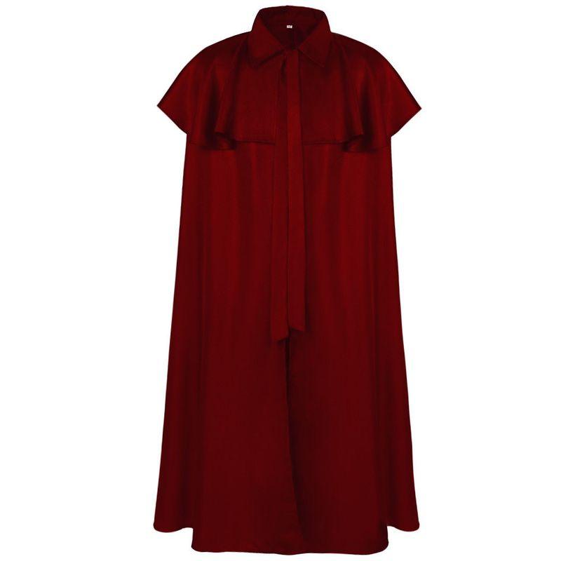Medieval Hooded Coat Gothic Trench Coat Halloween Devil Wizard Death Cloak Robe Cape