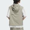 adidas Жилет Future Style Woven с капюшоном и застежкой-молнией, свободный крой, без рукавов, мужские жилеты, серебристо-светло-серый JL9961