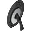 Folding Stand-Type Pot and Pan Lid, 18/20cm Compatible, Black, KLG-001 BK