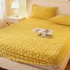 3PCS Coral Fleece Bed Sheet Milk Fleece Bed Sheet Winter Plus Fleece Flannel Winter Protective Cover Bed Sheet Pillowcase