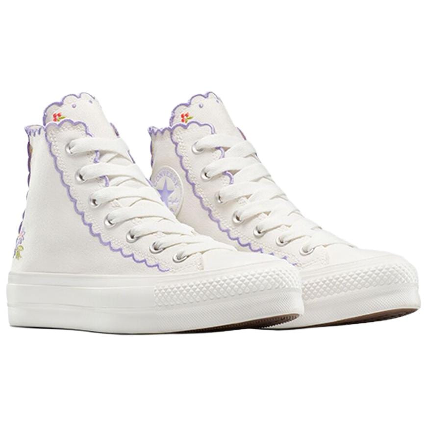 Кеды Chuck Taylor All Star Wmns Converse на платформе с высоким верхом 'Сзубчатые края, вышитые цветы' Женские A13528C