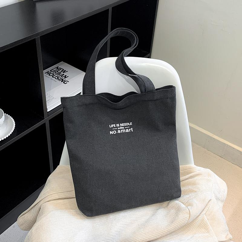 Женская холщовая сумка-тоут, повседневная на плечо, для работы, большая вместимость, с ручками, многофункциональная, большая хозяйственная сумка