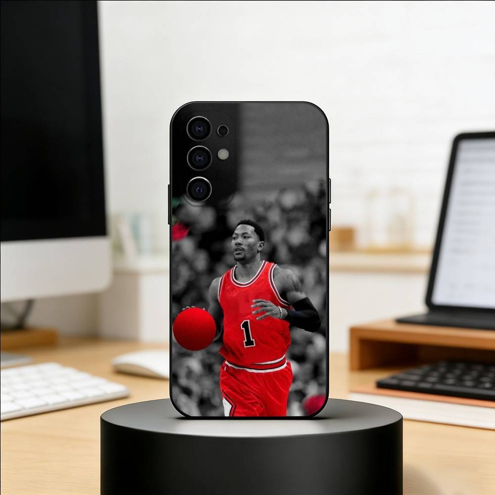 Derrick MVP Basketball Player Phone Case Black Silicone Soft For Samsung S25,S24,S21,S22,S23,S30,Ultra,S20,Plus,Fe,Lite