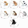 Cute Cat Fishing Fish Tank Ornaments Creative Mini Kitten Fishing Ornament Aquarium Tanks Miniature Figurines Decoration