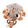 Glitter Frog Animal Pendant Keychain Rhinestone Keyring Holder Decor ADM