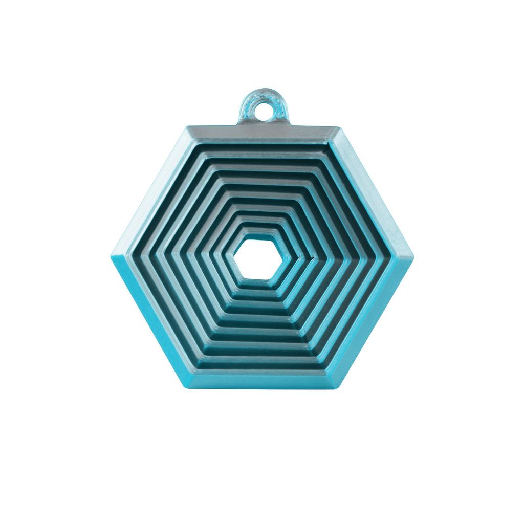 Брелок для ключей Hexagon FidgetKeychain, напечатанный на 3D-принтере, подарочный брелок с 3D-принтером