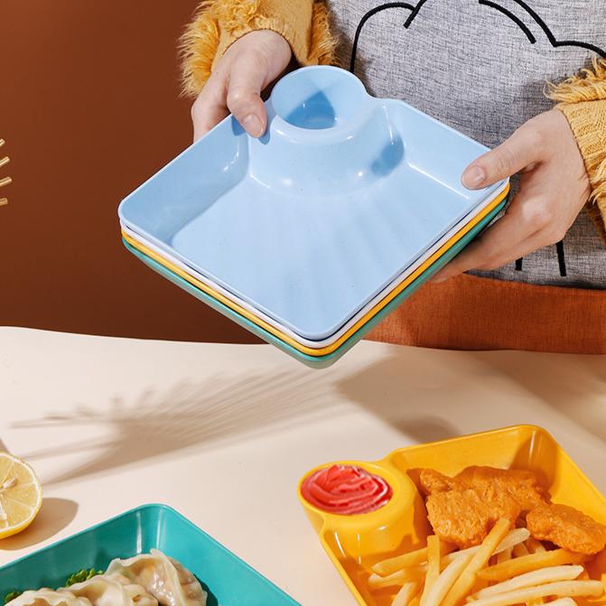 1/4 шт. Тарелка для пельменей, нескользящая, складная, пластиковая, для макания, блюдо для суши