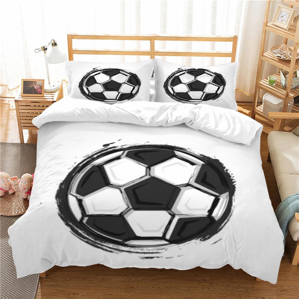 Bedding Cover Suit Football 3D Home Bedclothes Highly Quilt Cover King Queen Size Bedding Fashion Duvet Cover Set
