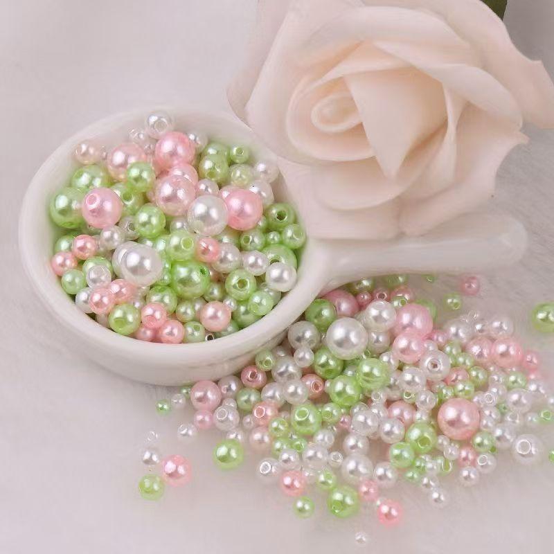 Высококачественная перфорированная разноцветная имитация жемчуга ABC, своими руками, платье из бисера, серьги, браслет, ожерелье с россыпью бусин
