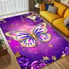 Purple Butterfly Living Room Nonslip Area Rug Soft Carpet For Bedroom Game Playroom Sofa Office Home Decor Doormat Christmas Gift C9301264