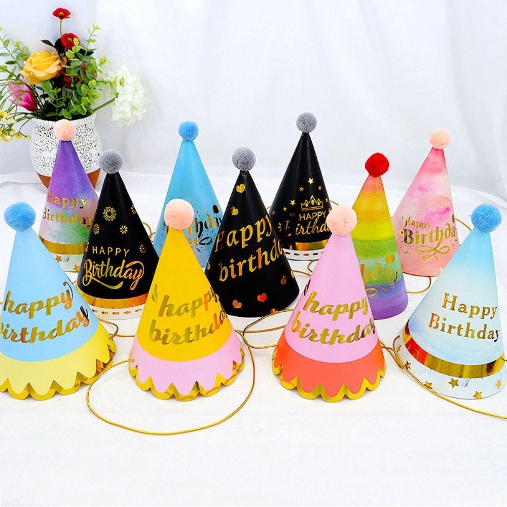 Party Home Supplies Birthday Party Hats Happy Birthday Party Photo Props Paper Birthday Crown Hat