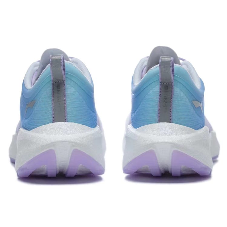 Li Ning Super Light 19 Тканевая Амортизация Скользкая Устойчивая к Истиранию Низкие Беговые Кроссовки Женские Фиолетово-Синие ARBS002-31