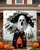 Halloween Garage Door Cover 7X8 Ft Ghost Decorations