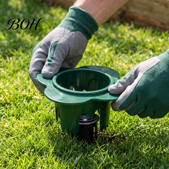 Underground Light Shield Lawn Sprinkler Protector, Garden Head Shield, Donut Guard, Easy Install Guard 3.74" Inner Diameter, Plastic Cover for