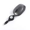 Retractable Wired Mouse with 1000 Retractable Small Mini Optical for Compatible with Gray Ultra-compact, Type-C Connection, DPI, Cable, Size, Mouse,