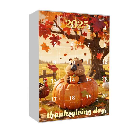 Адвент-календарь Дизайн сурка 24-дневный обратный отсчет Праздничный семейный календарь с мероприятиями Календарь с подарками-сюрпризами для детей