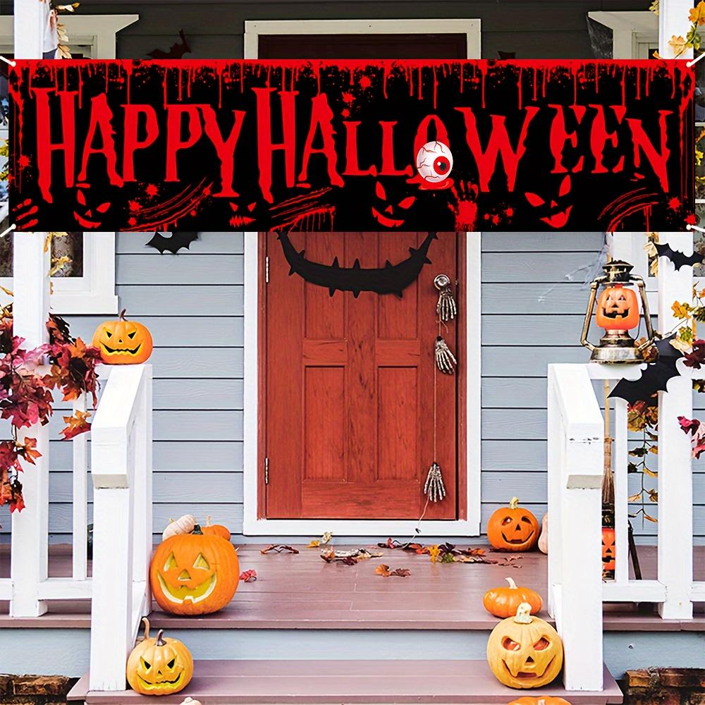 1pc Halloween Banner 180cm * 40cm / 70.8in * 15.7in Halloween Spooky Banner Halloween Party Decorative Banner Polyester Decor Decor Wall