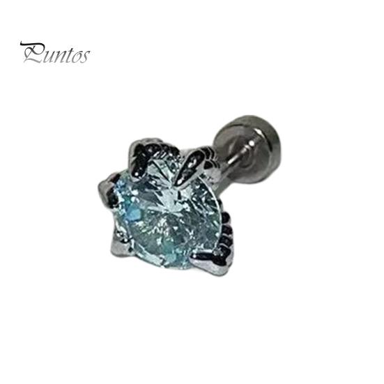 1 шт. серьги-гвоздики в форме драконьего когтя с кубическим цирконием, серьги-гвоздики из гальванического сплава, украшения для мочки уха для свиданий, повседневной носки, банкета, танцев