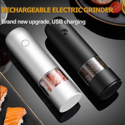 Перезаряжаемая электрическая мельница для соли и перца USB автоматическая 6 скоростей регулируемая степень помола мельница для специй кухонные принадлежности белый/черный