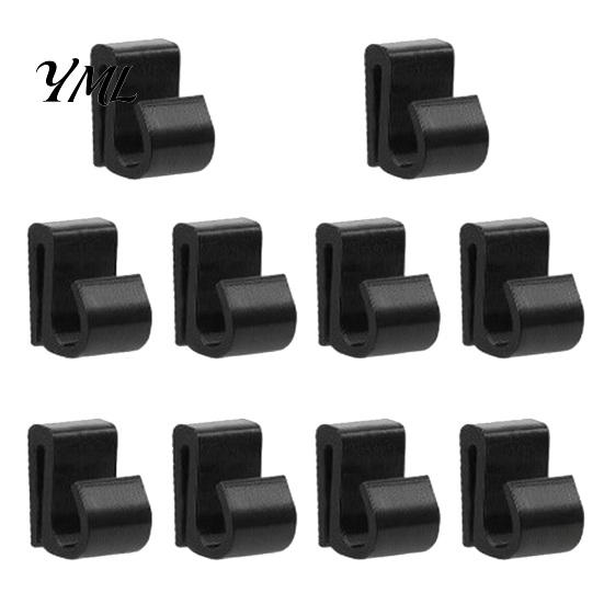 Eave Edge Light Mounting Clips Outdoor String Clips, Black Plastic Organize Hooks, Installation Tools Weather Resistant Snap-on Fasteners for
