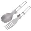 Portable Folding Titanium Spork Fork Outdoor Camping Cutlery Travel Tableware(Fork   Spoon)